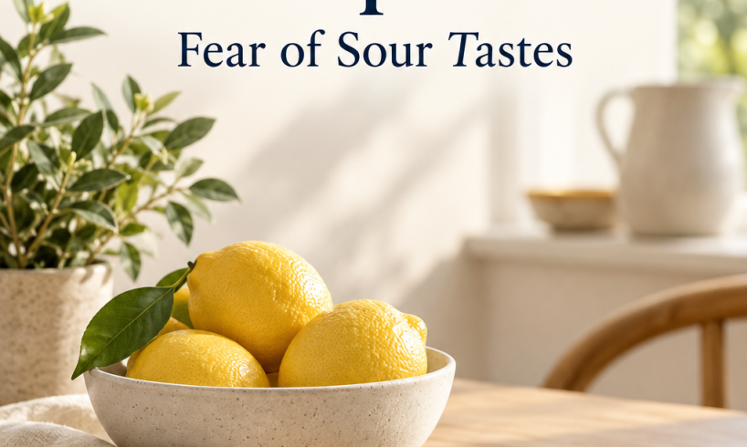 Understanding Acerophobia guide cover with lemons in a ceramic bowl beside a notebook
