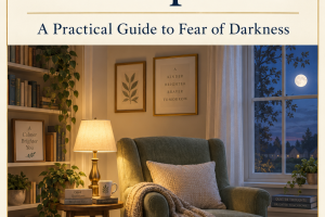 Understanding Achluophobia PDF cover with a softly lit reading room