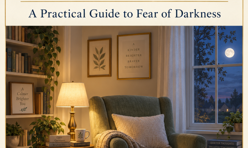 Understanding Achluophobia PDF cover with a softly lit reading room