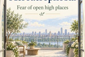 Understanding Aeroacrophobia PDF cover showing a rooftop garden from an interior doorway